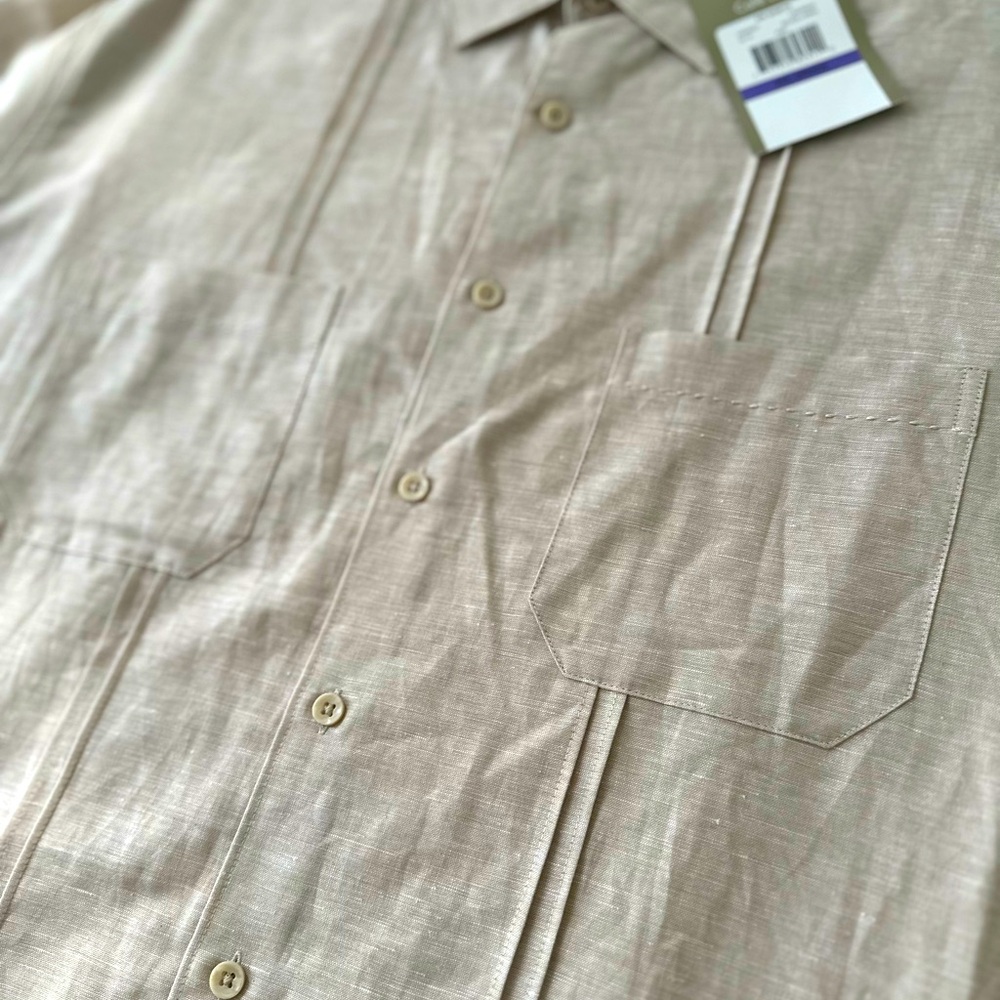 Chacabana shirt for men 2XL beige tropical style